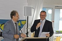 Karl Baierl mit Bürgermeister Schaile